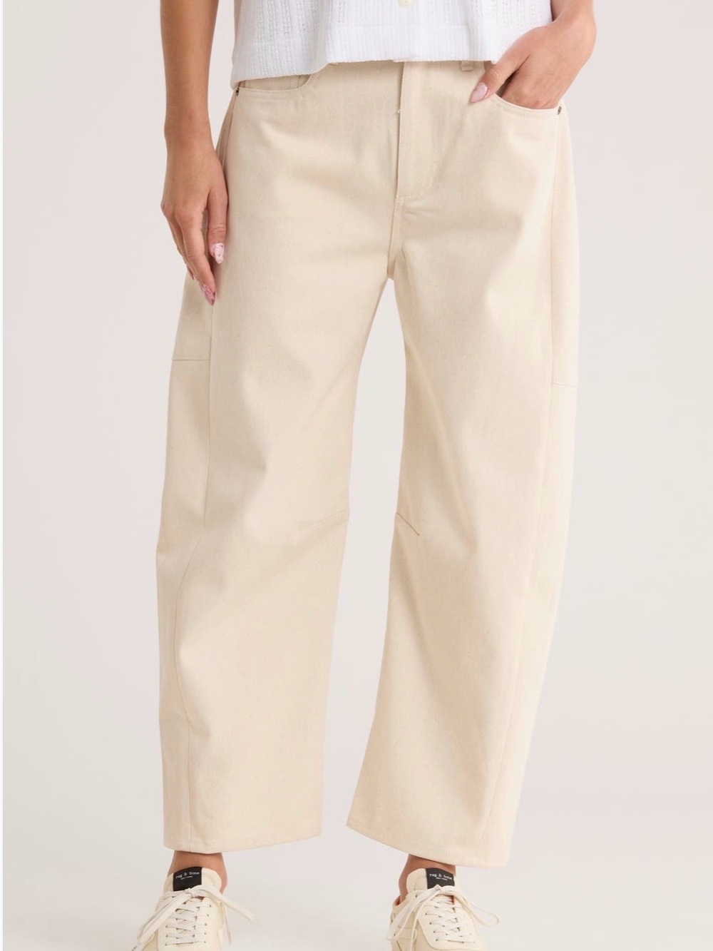 NEW rag & bone New York Women’s
Xander Barrel
Leg Jeans Sz 25 Ivory